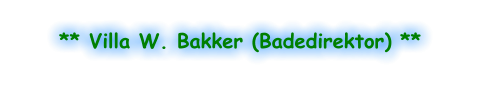** Villa W. Bakker (Badedirektor) **