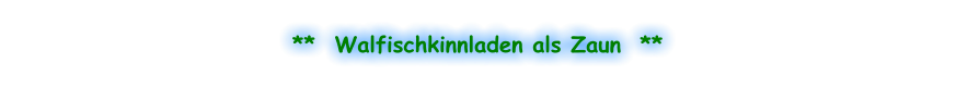 **  Walfischkinnladen als Zaun  **