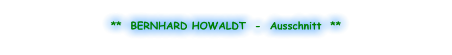 **  BERNHARD HOWALDT  -  Ausschnitt  **