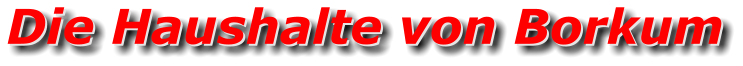 Die Haushalte von Borkum Die Haushalte von Borkum